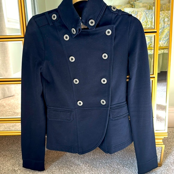 Y2K Converse One Star Fleece Military Jacket Blazer, Navy. Small - Picture 2 of 7